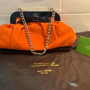 Kate Spade Suede Top Handle Shoulder Bag Apricot